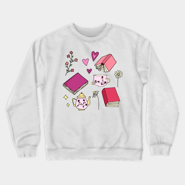 Bookish pattern Crewneck Sweatshirt by bookloversclub